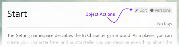 Object actions